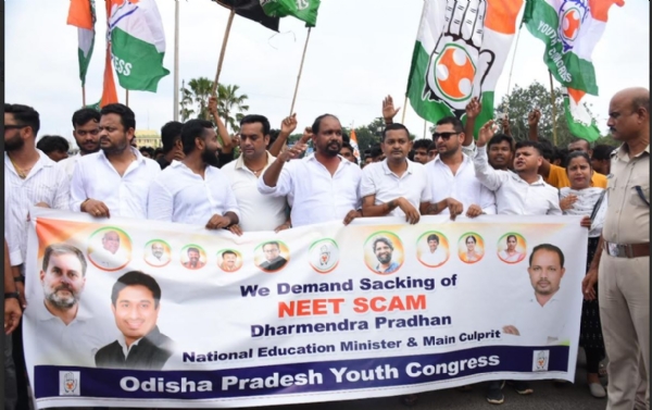 Youth Congress stages protest over alleged NEET irregularities