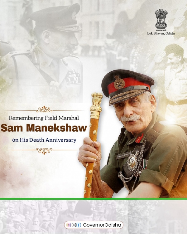 Governor Pays Tribute to Field Marshal Sam Manekshaw