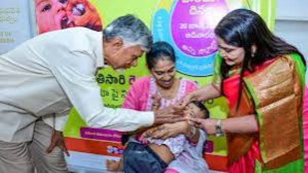 Andhra Pradesh CM Administers Pulse Polio Drops, Calls for Revival of Joint Family System