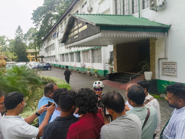 National Cyclist Aasha Malviya after Reaching Dibrugarh on Pan-India Mission.