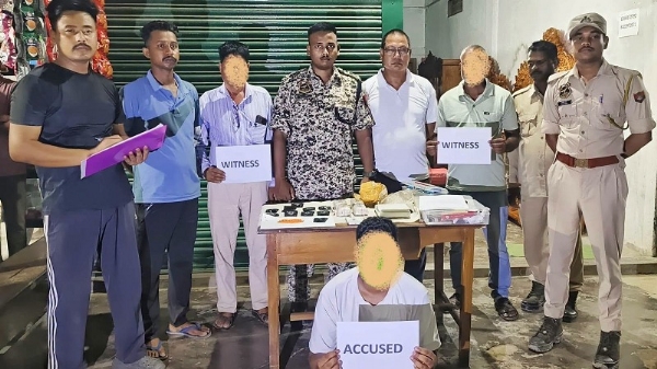 Image of the Recovery of Yaba Tablets Worth ₹1 Crore.