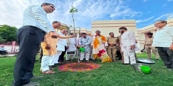 Minister Sandeep Singh planting tree on World Environment Day, calls for joining 