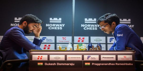 Norway Chess 2026: Praggnanandhaa Defeats Gukesh in All-Indian Clash, Keeps Title Hopes Alive