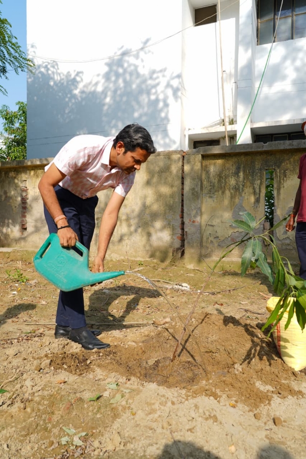 Mission Director Pulkit Khare plants trees on World Environment Day