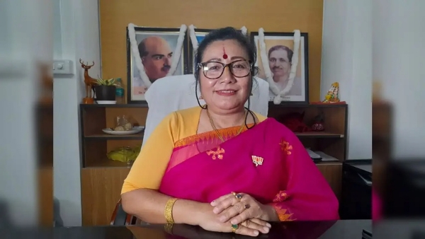 BJP Manipur State President Sharda Devi, Candidate for Manipur Rajya Sabha Polls.