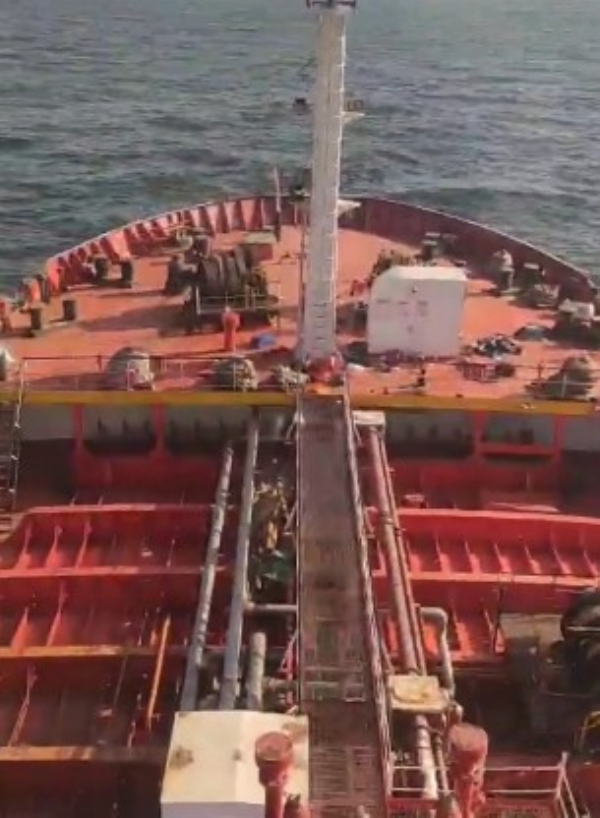 The Palau-flagged blacklisted oil tanker MT Marivex, which sank following a U.S. Navy operation off the coast of Masirah, Oman.