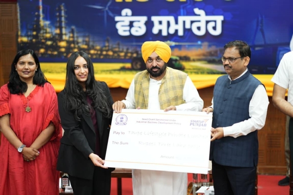 CM Bhagwant Mann Distributes Grants to startups.