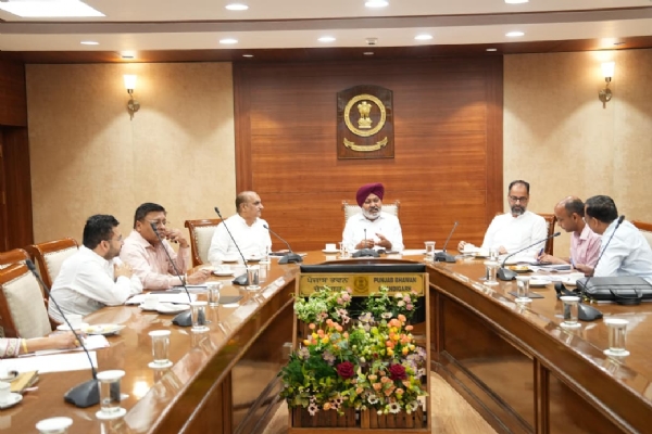Punjab Finance Minister Harpal Singh Cheema chaired a high-level review meeting Punjab Finance Minister Harpal Singh Cheema chaired a high-level review meeting