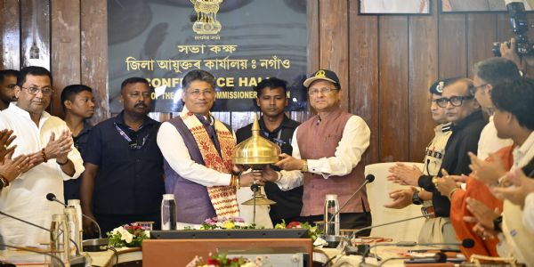 Pijush Assumes Charge as Guardian Minister of Hojai and Nagaon
