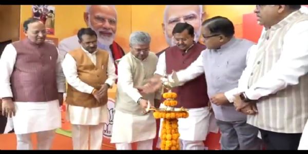 Exhibition Marking 12 Years of Modi Government Inaugurated by Nitin Nabin at BJP Headquarters