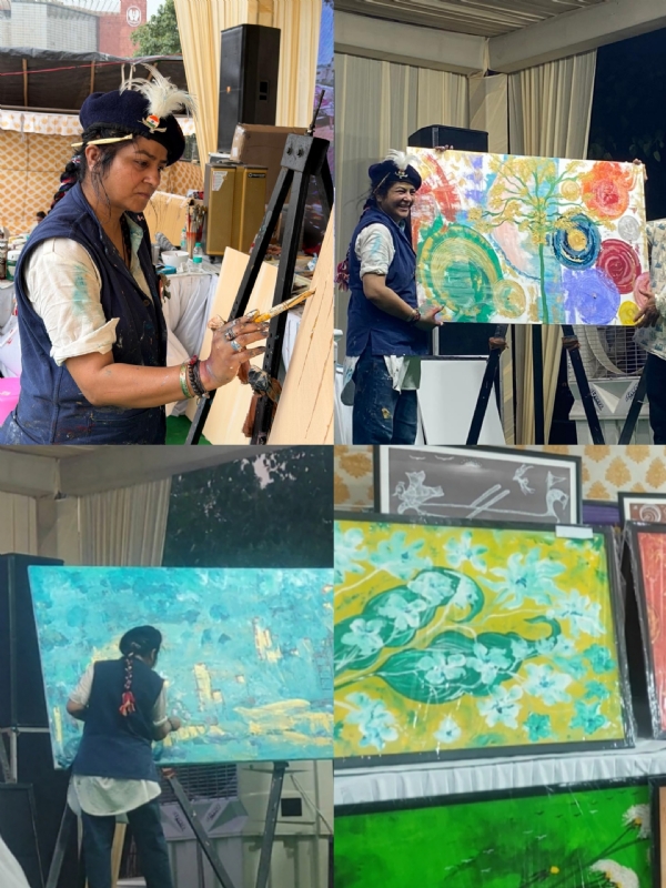 Artist Manan Chaturvedi Paints for 24 Hours in Delhi, Urges Youth to Find Joy in Work and Support Vulnerable Children