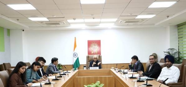 NHRC Chairperson Justice V. Ramasubramanian is seen along with other dignitaries.