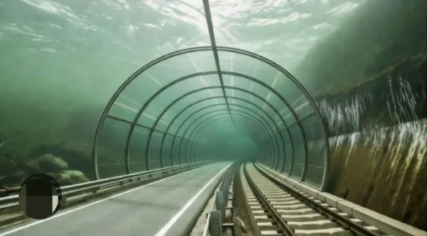 Representative Image: Proposed rail-cum-road underwater tunnel beneath the Brahmaputra River.
