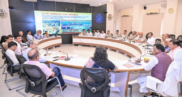 Chief Minister Shri Mohan Charan Majhi reviews the preparations for Rath Yatra at Lok Seva Bhawan. Chief Minister Shri Mohan Charan Majhi reviews the preparations for Rath Yatra at Lok Seva Bhawan.