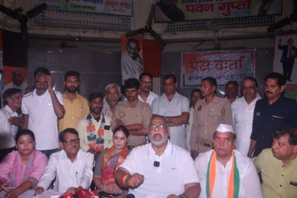 MP Rajesh Ranjan Pappu Yadav, holding presser in Kanpur on Friday MP Rajesh Ranjan Pappu Yadav, holding presser in Kanpur on Friday