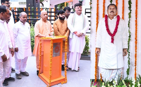 CM unveiling grand statue of late former minister Late Munna Singh Chauhan CM unveiling grand statue of late former minister Late Munna Singh Chauhan