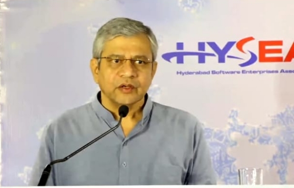 Ashwini Vaishnaw addressing at Hyd