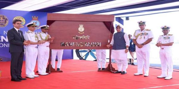 Rajnath Singh Commissions INS Mahendragiri into Indian Navy