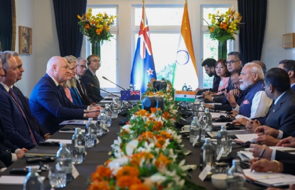 Prime Minister Narendra Modi holds delegation-level talks with New Zealand Prime Minister Christopher Luxon.