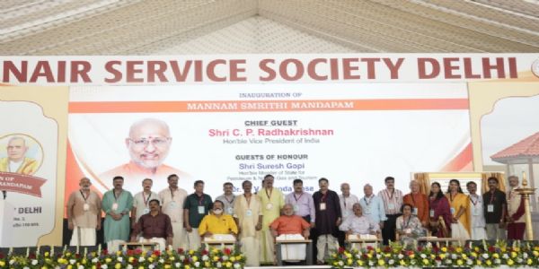 Vice President Radhakrishnan Unveils Mannathu Padmanabhan Statue, Inaugurates Mannam Smrithi Mandapam in New Delhi