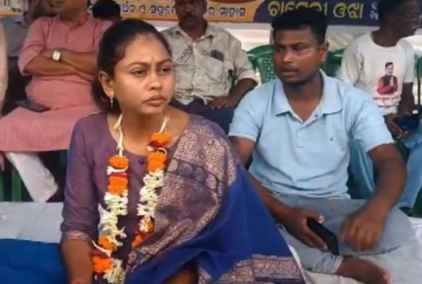Kendrapara Sarpanch Chameli Ojha Begins Indefinite Hunger Strike
