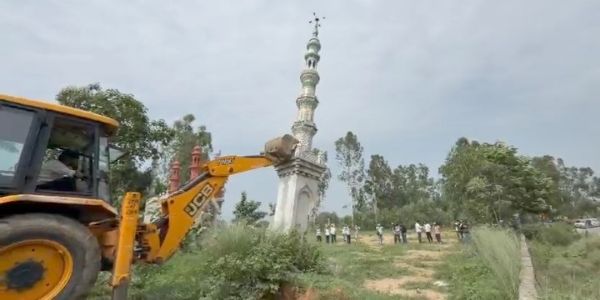Illegal Eidgah built on govt land demolished in UP
