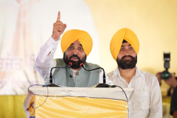 CM Bhagwant Singh Mann Addressing Public Gathering in Mukerian Halqa
