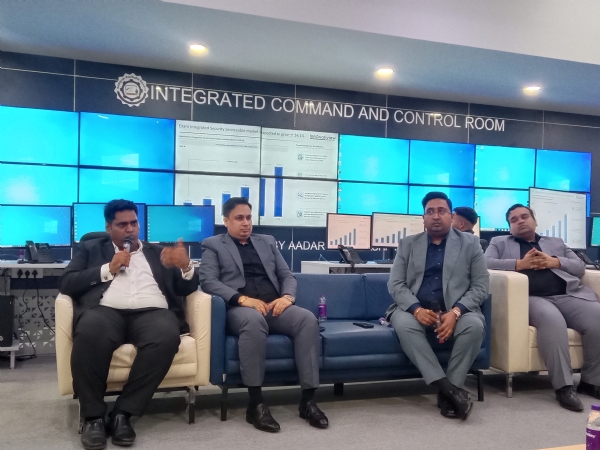 Official explains the features and facilities of Aadarsh Pariksha Kendra Official explains the features and facilities of Aadarsh Pariksha Kendra