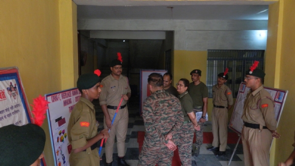 Officiating Group Commander interacted with the cadets Officiating Group Commander interacted with the cadets