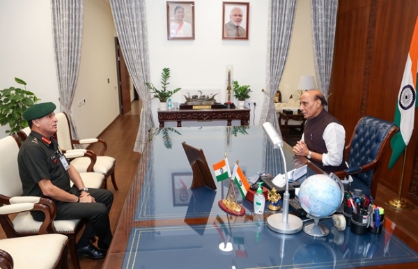 Army Chief General Dhiraj Seth Calls on Defence Minister Rajnath Singh Army Chief General Dhiraj Seth Calls on Defence Minister Rajnath Singh