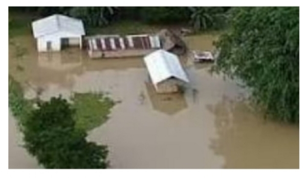 Image of the flood situation in Assam. Image of the flood situation in Assam.