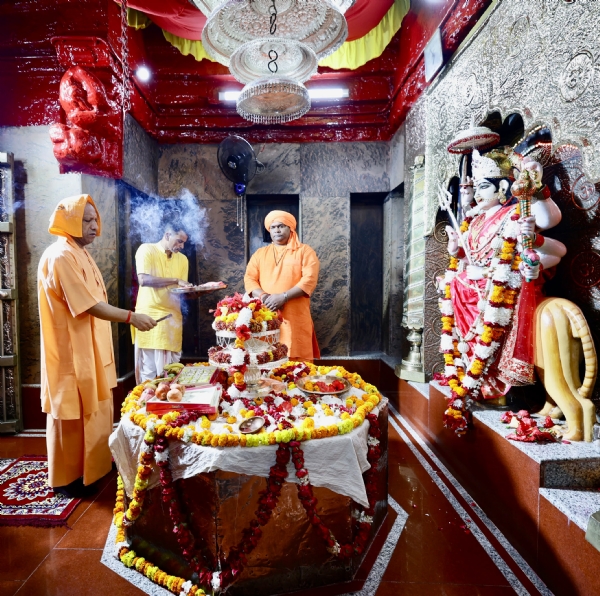 UP CM performs Ashtami puja and special worship to mark Gupta Navratri on Wednesday