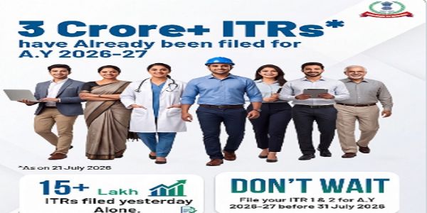 Over 3 Crore Income Tax Returns Filed So Far for Assessment Year 2026-27