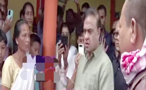 CM Dr Himanta Biswa Sarma at Flood-Hit Families in Sonari.