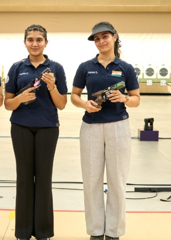Hangzhou Shooting World Cup: Esha Singh Wins Gold, Manu Bhaker Secures Bronze as India Claims Double Podium Finish