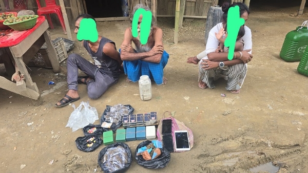 Image of the Two Arrested Drug Peddlers in Cachar and Seized Heroin Worth ₹8.5 Crore.