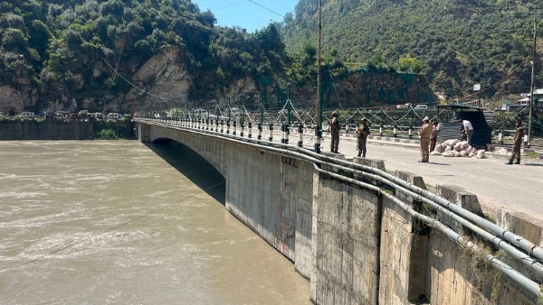 Traffic suspended over old Chenab bridge at Pul Doda