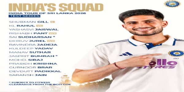 India Announce Test Squad for Sri Lanka Series; Saransh Jain Earns Maiden Call-Up, Ravindra Jadeja Returns
