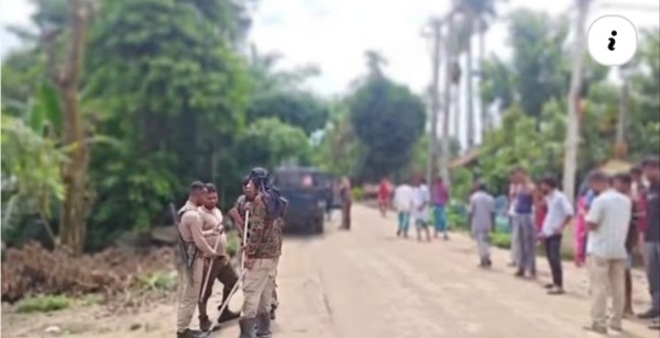 Image of the Eviction Drive Launched Against  Encroachments in Laokhowa Wildlife Sanctuary.