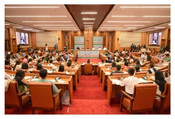 Students participating in the inaugural session of Youth Indian Parliament 2026 at the Assam Legislative Assembly in Guwahati on Friday. Students participating in the inaugural session of Youth Indian Parliament 2026 at the Assam Legislative Assembly in Guwahati on Friday.