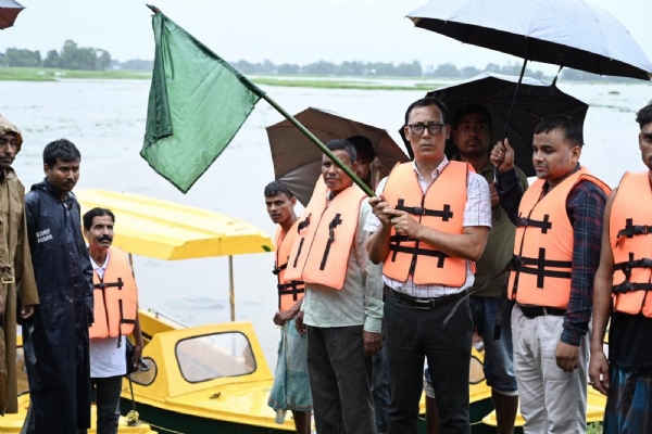 Image of the Boat Ambulance Service Launched in Assam. Image of the Boat Ambulance Service Launched in Assam.