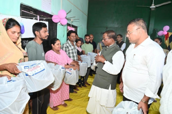 Image of the Governor Laxman Prasad Acharya in Flood-Hit Areas in Assam, Visiting Relief Camps. Image of the Governor Laxman Prasad Acharya in Flood-Hit Areas in Assam, Visiting Relief Camps.