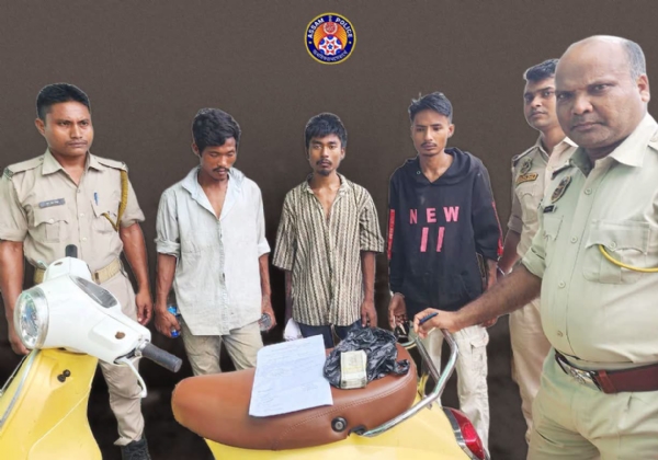Image of the Three Arrested Theft Accused in Guwahati and ₹80,000 Recovered.