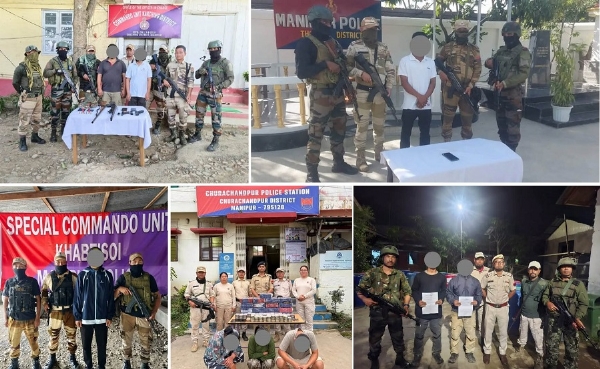 The Images Related to the Ongoing Operation in Manipur Shared by Manipur Police on Saturday. The Images Related to the Ongoing Operation in Manipur Shared by Manipur Police on Saturday.
