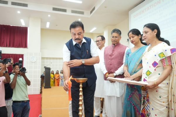 Assam Legislative Assembly Speaker Ranjit Kumar Das Inaugurating the Orientation Programme for New Assam MLAs.