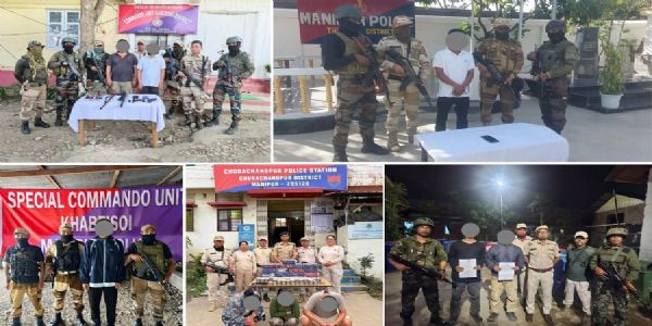 Multiple Insurgents, Drug Traffickers Arrested in Major Security Operations Across Manipur