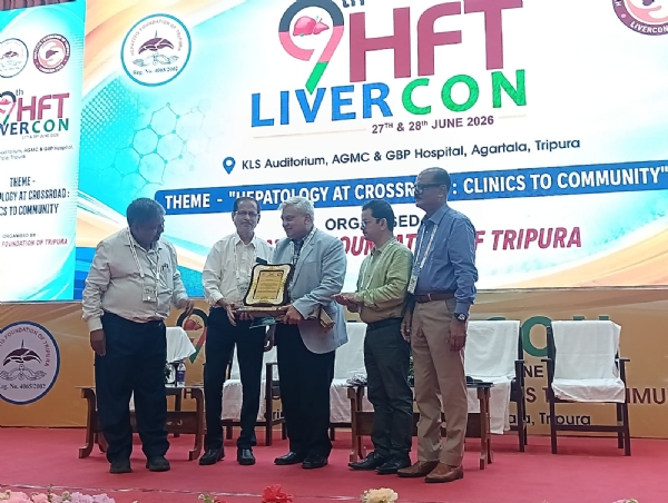 Prof. (Dr.) SP Mishra honored with HFT Oration Award at national scientific conference, LiverCon-2026 Prof. (Dr.) SP Mishra honored with HFT Oration Award at national scientific conference, LiverCon-2026