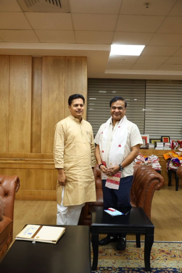 BJP MLA Bhupen Bora Meeting CM Dr Himanta Biswa Sarma.