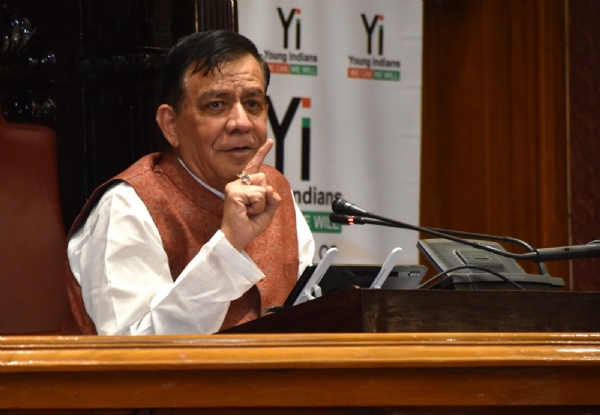 Assembly Speaker Satish Mahana speaking on Sunday at closing session of Young India Parliament 2026 Assembly Speaker Satish Mahana speaking on Sunday at closing session of Young India Parliament 2026