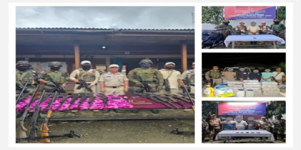 Security Forces Recover Cache of Arms, Arrest Eight Militants and Drug Suspects in Manipur